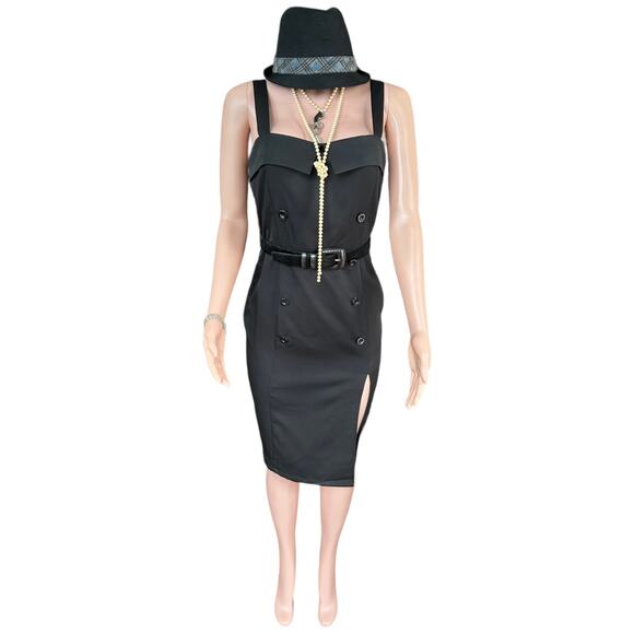 Complete 1920s Gangster Costume: Dress + 6 Accessories - Halloween/Cosplay Med. - Picture 3 of 10